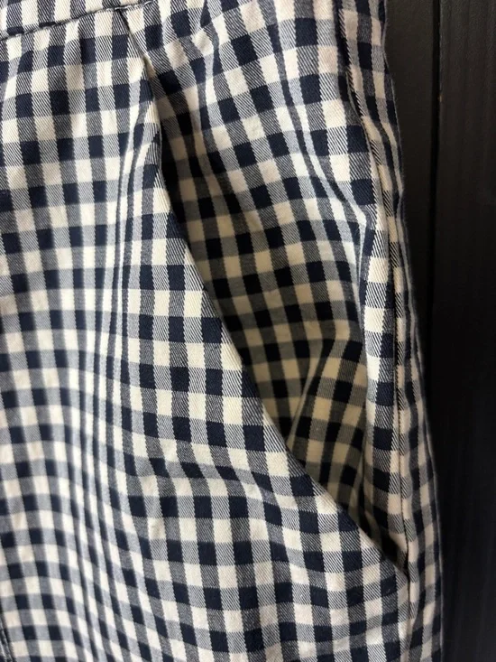 🖤 Veronica Beard Gingham Pants Womens 12 Black White Stretch Lined Career 🖤 - Picture 4 of 14